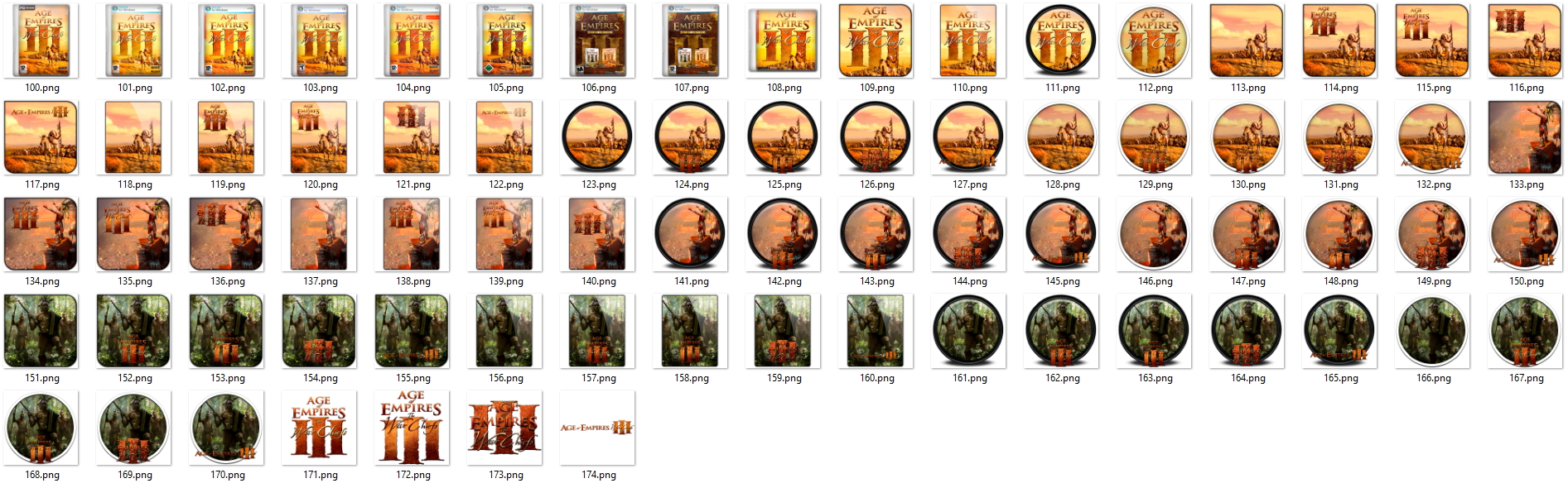 Иконки из набора к игре Age Of Empires 3 The WarChiefs