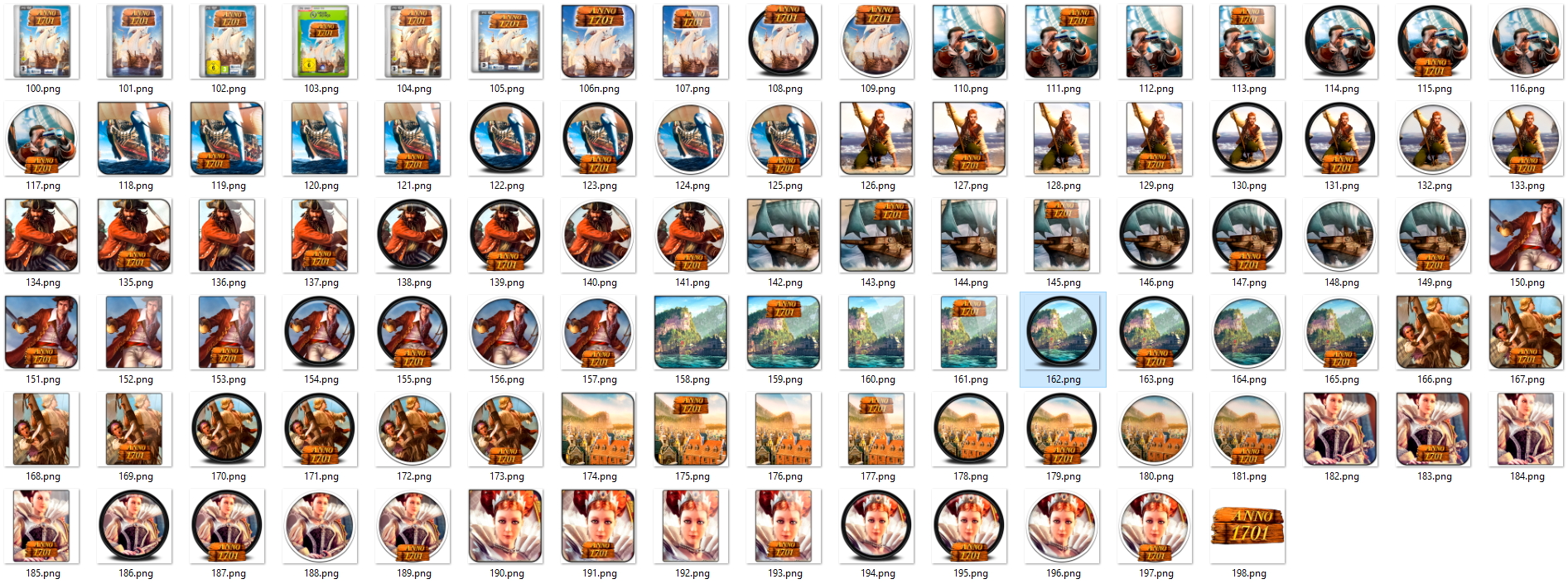 Иконки из набора к игре Anno 1701