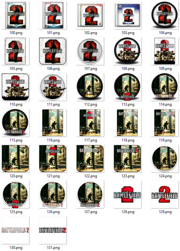 Иконки из набора к игре Battlefield 2