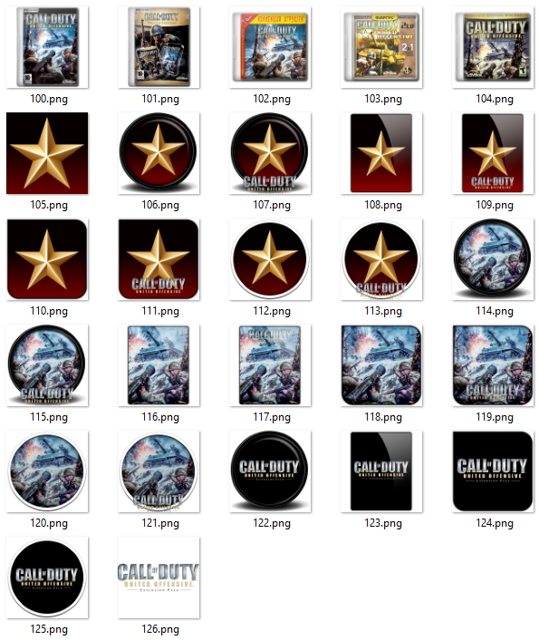 Иконки из набора к игре Call Of Duty United Offensive