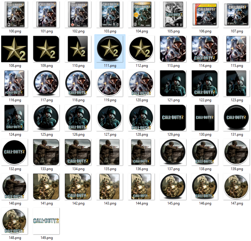 Иконки из набора к игре Call Of Duty 2