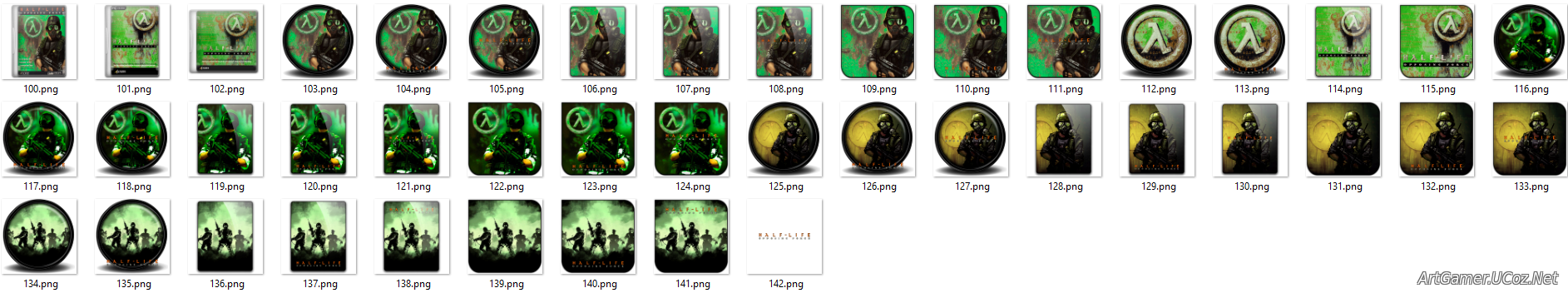 Иконки из набора к игре Half-Life Opposing Force