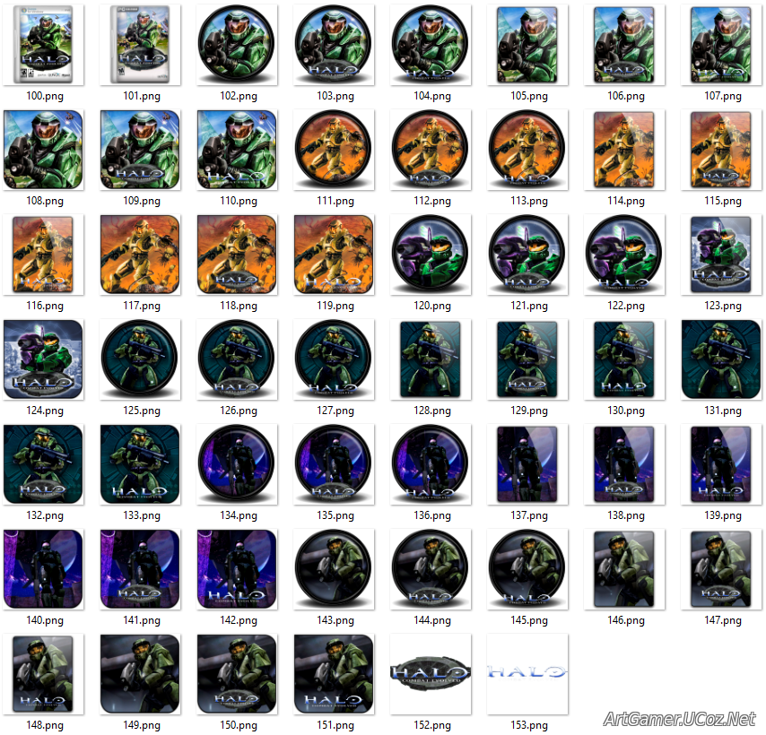 Иконки из набора к игре Halo Combat Evolved