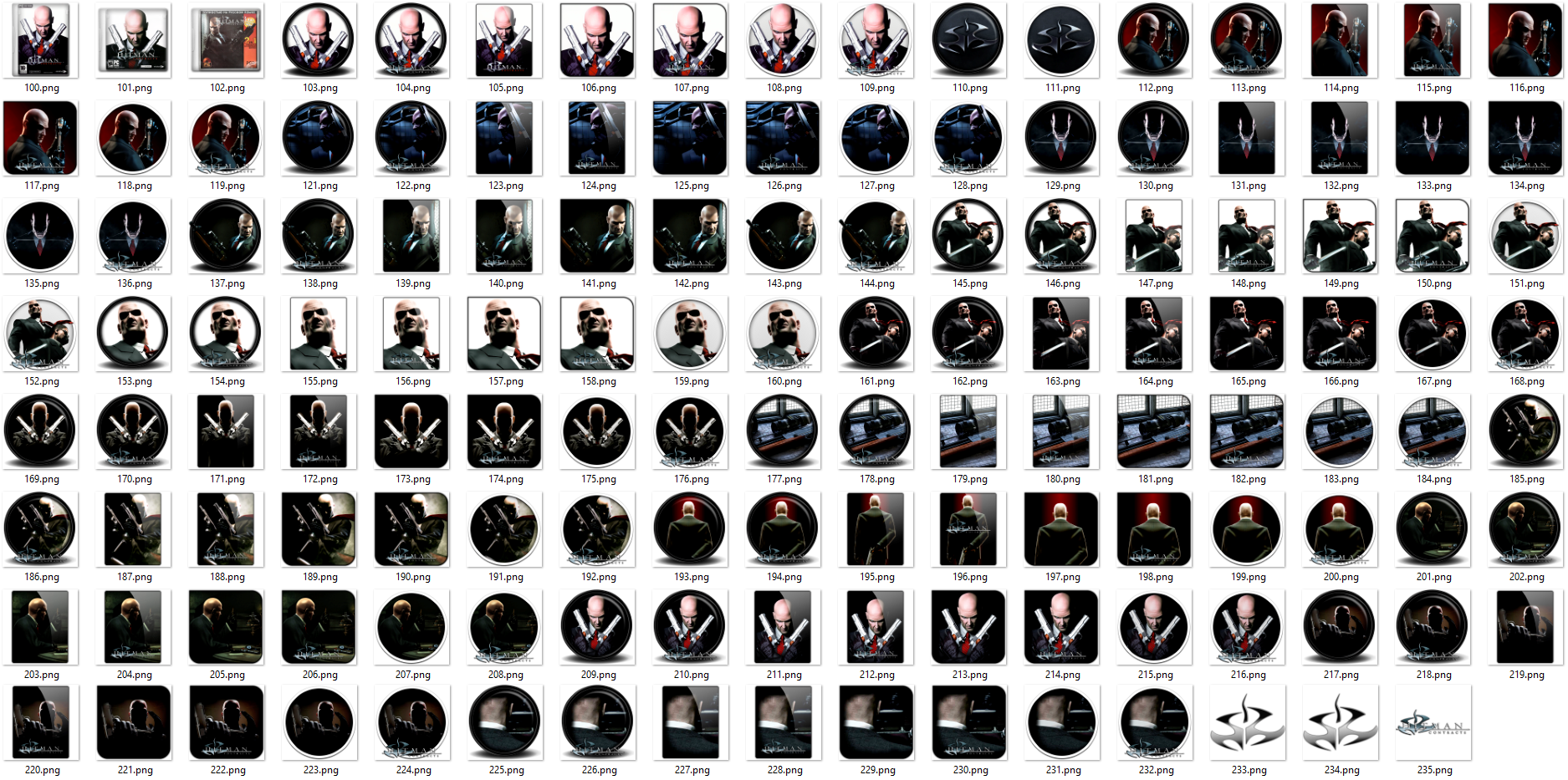 Иконки из набора к игре Hitman Contracts