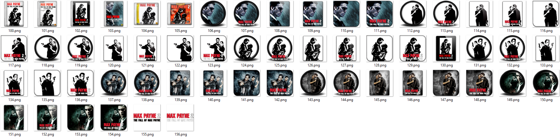 Иконки из набора к игре Max Payne 2