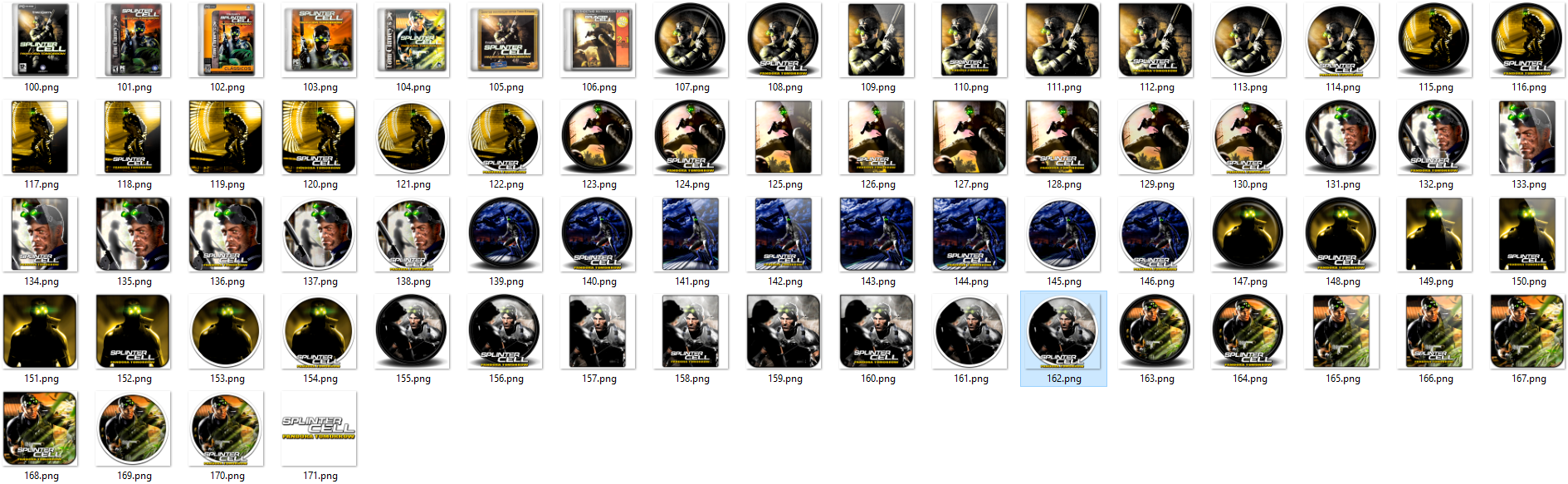 Иконки из набора к игре Splinter Cell Pandora Tomorrow