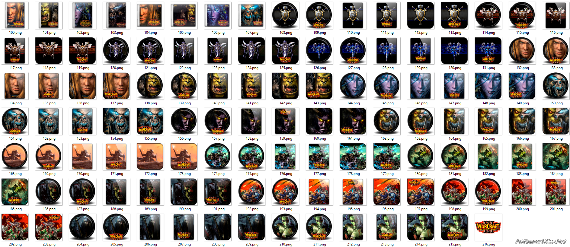 Иконки из набора к игре Warcraft 3 Reign Of Chaos