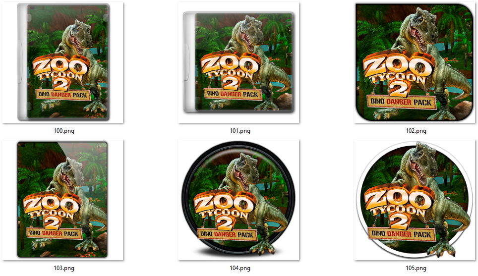 Иконки из набора к игре Zoo Tycoon 2 Dino Danger Pack