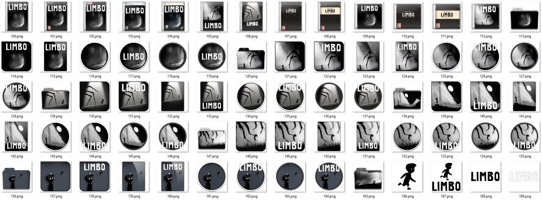 Иконки из набора к игре Limbo